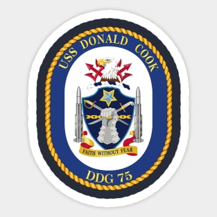 USS Donald Cook DDG-75) wo Txt Sticker